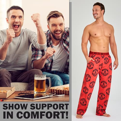 Manchester United F.C. Men's Cotton Pajama Pants - Man United Gifts2