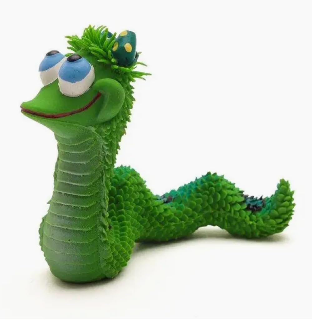 Totally Pawsome OVO Egg Toy - Marvin the Green Snake Rubber Dog Toy for Dogs & Puppies