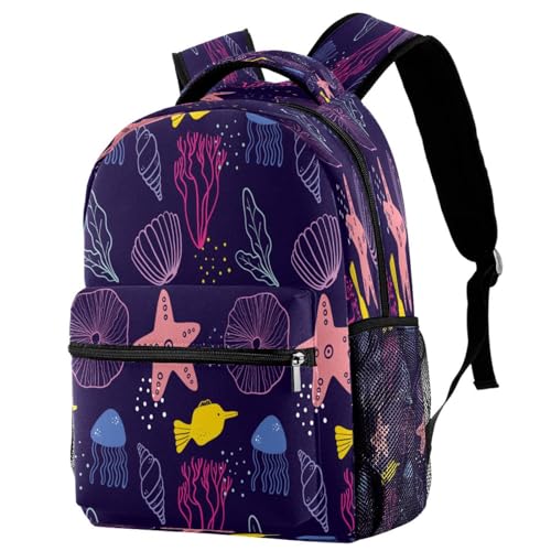 Sac à dos d'école fille ado et grand sac de voyage décontracté violet marine