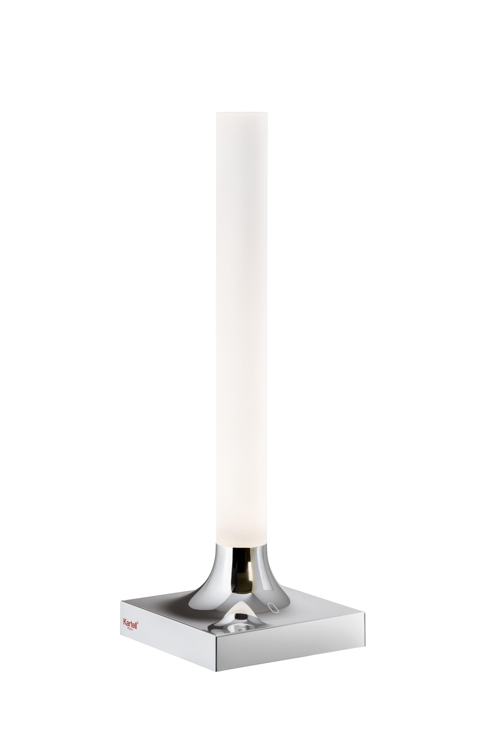 Kartell Goodnight Lampada da Esterno dimmerabile Ricaricabile, Cromo lucido, H 29 cm