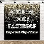 BELECO 10x8ft Fabric Custom Backdrop with Picture Logo Text Customize Your Design Personalized Background Customized Backdrop Banner Birthday Wedding Christmas Party Decoration Photoshoot Studio Prop - Image 2