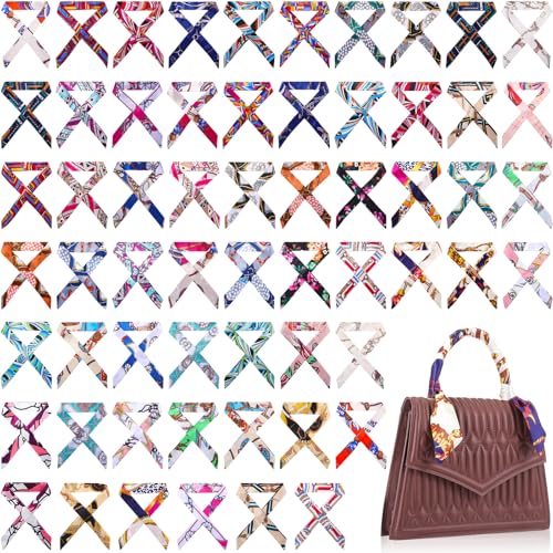 Skinny Purse Scarf for Women Handbag Scarves Ribbon Satin Head Neckerchief Silk Headband Charm for Decoration