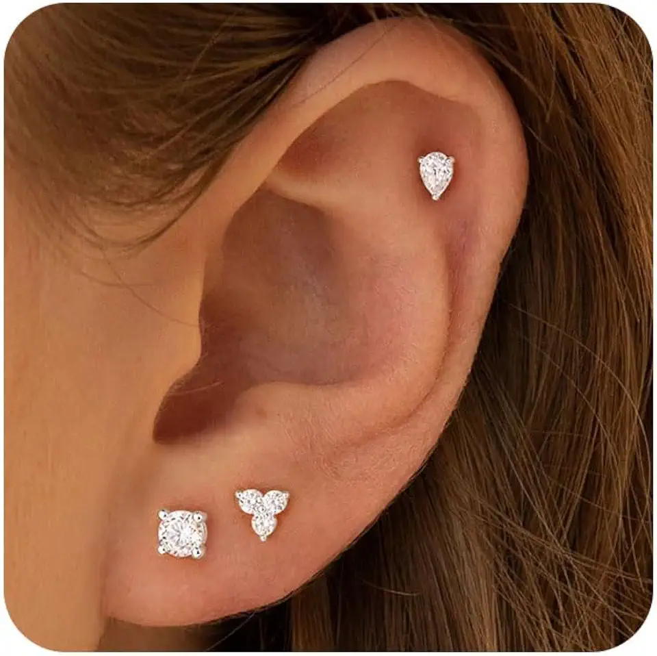 VRIUA Tiny Flat Earrings Women