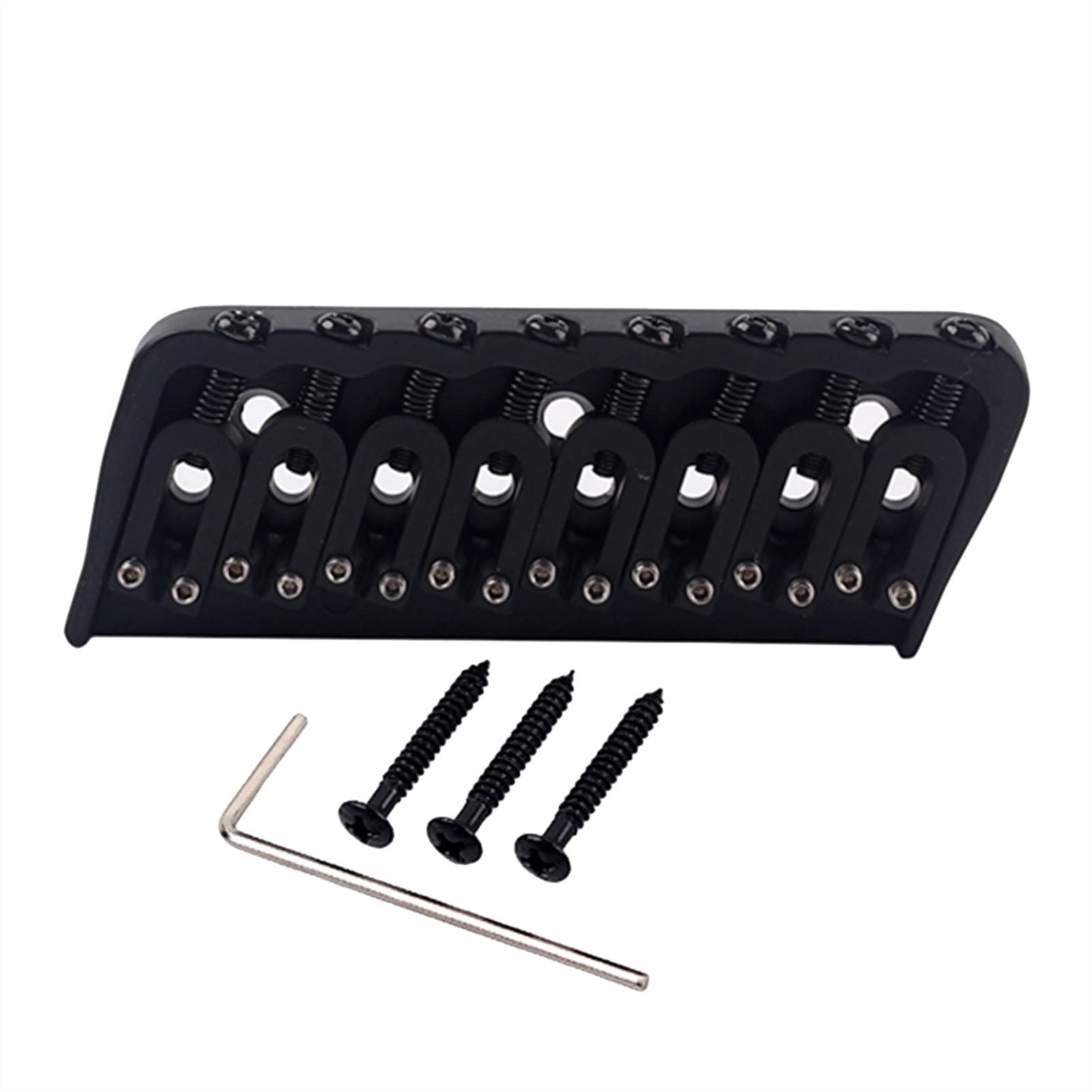 Parti di ricambio chitarra Black Fixed 8 String Guitar Bridge Bridge Sella Sella Con Viti Kit Kit Accessori Per Chitarra