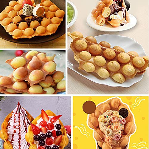 Máquina de waffle com formato de ovo, máquina de waffle fácil a alta temperatura, antiqueimadura com