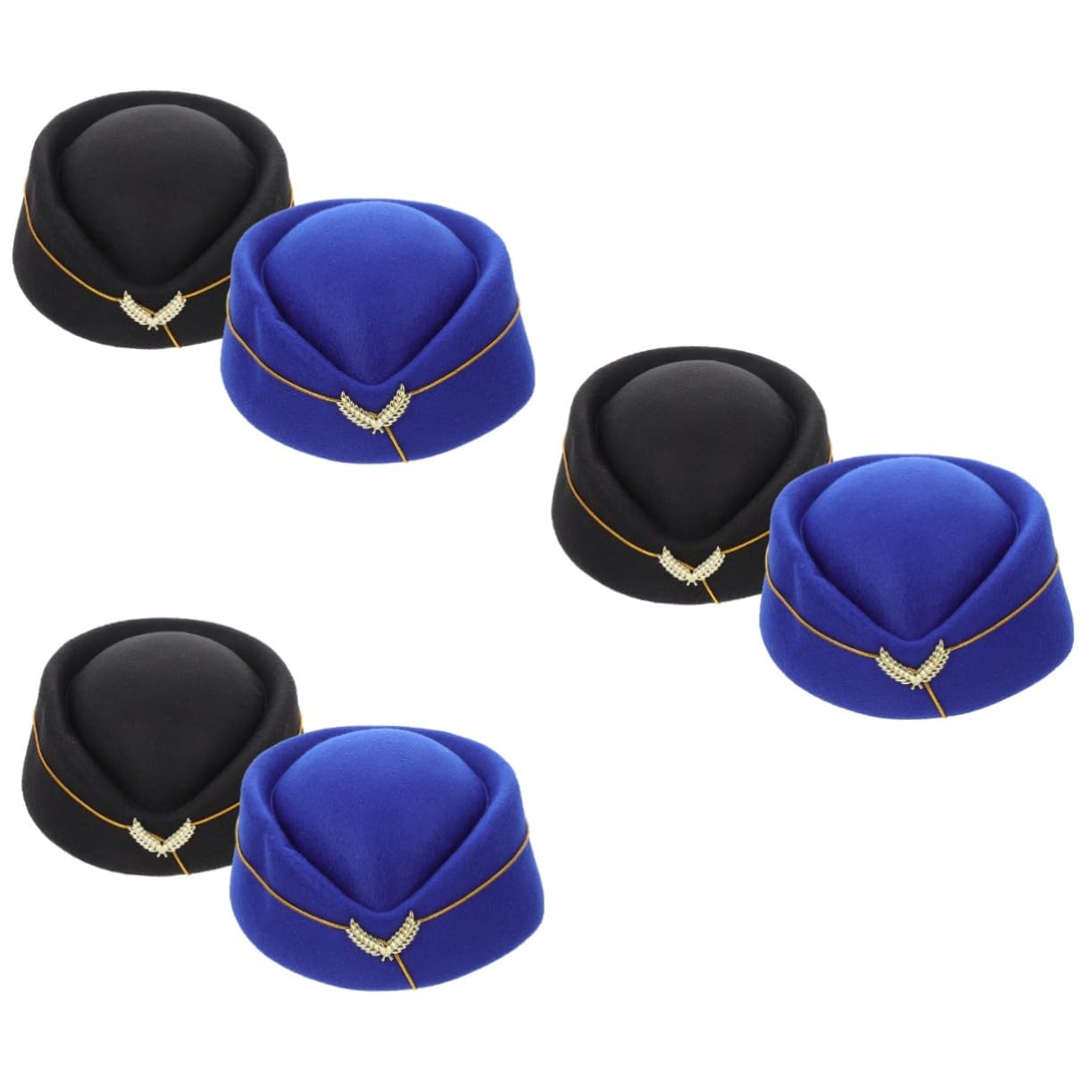 Beaupretty Sombrero De Azafata Gorra Primero Tapa Ultravioleta Uniforme Cosplay Sombreros De Auxiliar De Vuelo Sombrero De Avión Sombrero De Asistente De Aerolínea De Lana