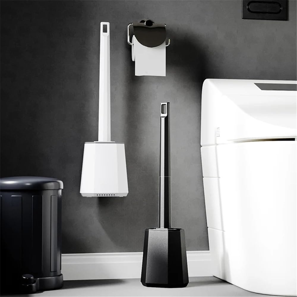 1 Escobilla de baño for colgar en la pared silicona poligonal con soporte