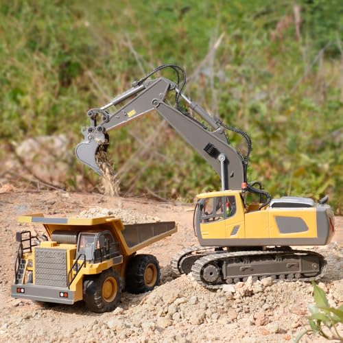 image for PREPOP Remote Control Excavator Toy for 6-12 yr Boys, Best Birthday Gi