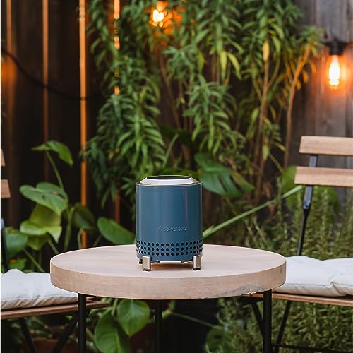 Image of Solo Stove Mesa, 5.1 Inch Tabletop Fire Pit with Stand - Smokeless, Stainless Steel Fire Pit for Camping, Outdoor & Patio- Wood Burning or Pellet Fueled Portable Bonfire, 1.4lbs, Water