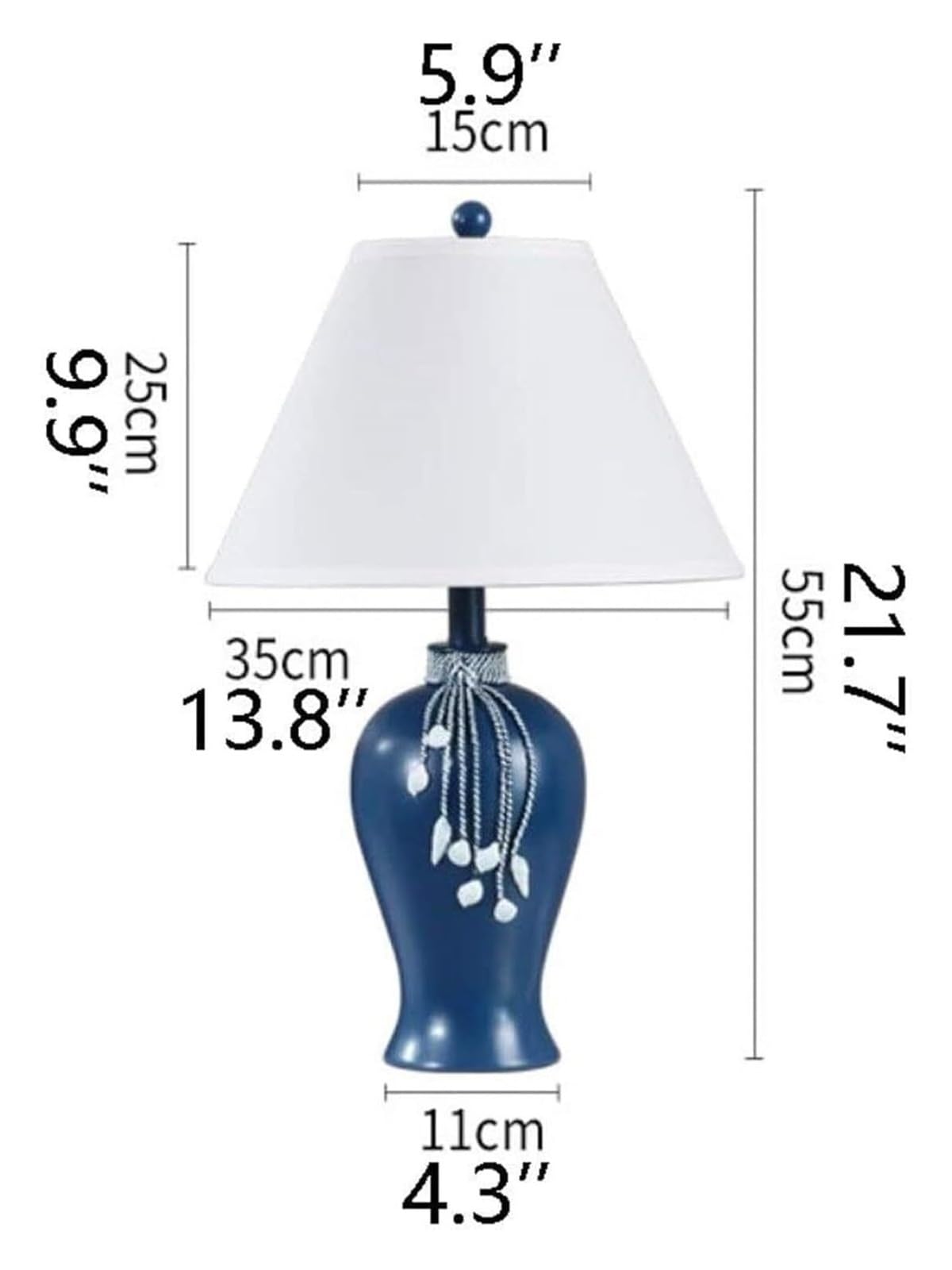 LED Table Lamp American Bedroom Lamp Simple Fabric Shade Bedside Table Lamps