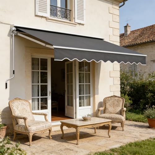 Ferzone Gelenkarmmarkise 300x250 cm mit Handkurbel, Sonnenschutz...