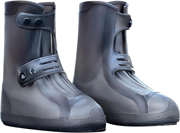 TORIOX Travel Rain Boot Waterproof Non Slip Shoe Covers Reusable Shoe Protectors Covers High Top Snow Boots Overshoes for Men Women Outdoor Cycling Camping Fishing Garden.