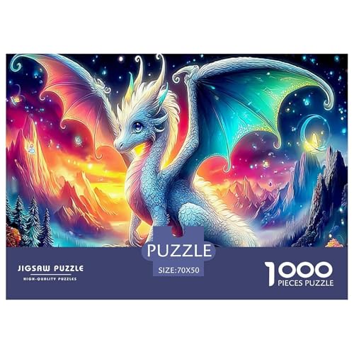 Puzzle de 1000 piezas de dragón místico: relajación y decoración familiar