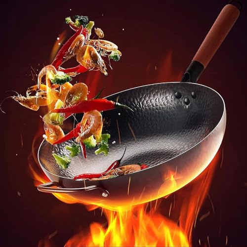 Wok de Hierro Fundido con Tapa de Vidrio 34cm miniatura 6