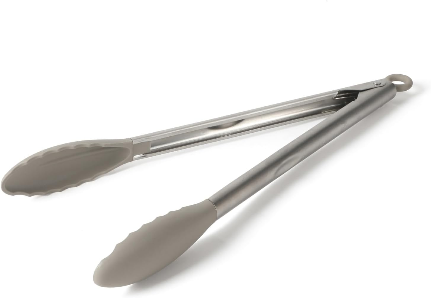 Calphalon Edge Kitchen Tongs, Stainless Steel Locking Tongs with Heat-Resistant Silicone Heads, Nonstick-Safe Cooking Tongs for Grilling, Serving & Food Prep, Navy Blue