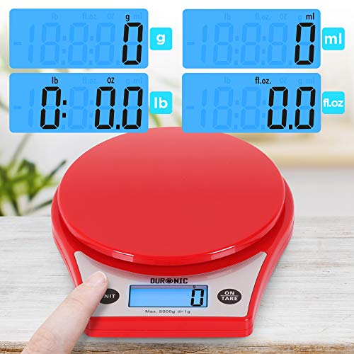 Duronic KS6000 RD Küchenwaage, 5 kg Digitalwaage rund – Ansicht 4