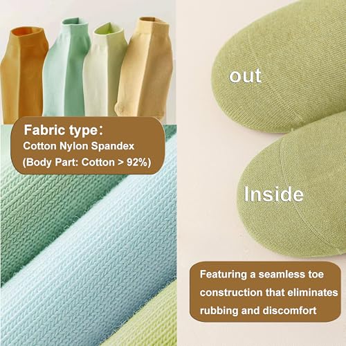 Image of Womens Ankle Socks Cotton No-Show Comfortable Low-Cut Liner Kraft Paper Gift Box