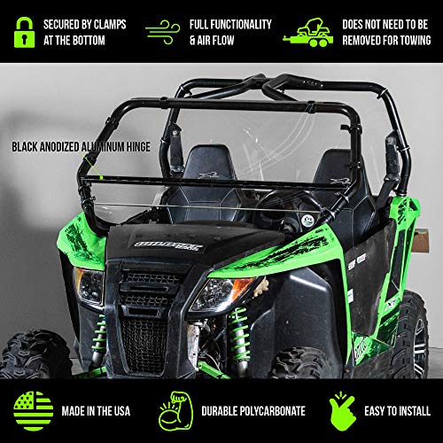 Terrarider Arctic Cat Wildcat Trail/Sport Tilting Utv Windshield - Standard 3/16" (Does Not Fit Wc Full Size Or Wc Xx) #TOP1