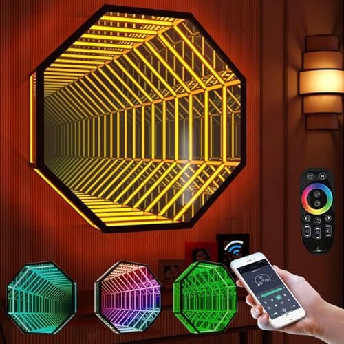 インフィニティミラー　天板のみ Amazon.co.jp: LED Infinity Mirror Night Light, 3D Reflective