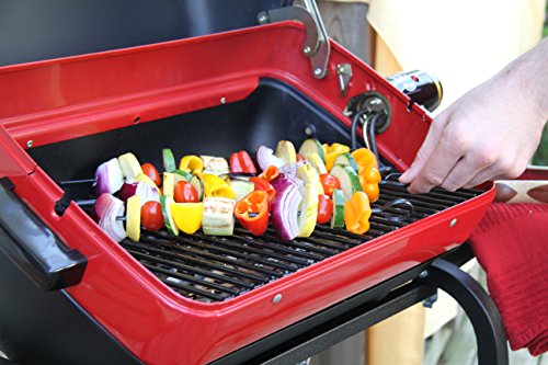 Americana Electric Cart Grill with wire shelf, Satin Black - Image 4