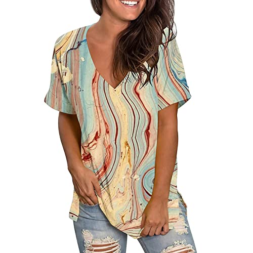 Vestido De Verano Para Mujer, Cuello En V, Manga Corta