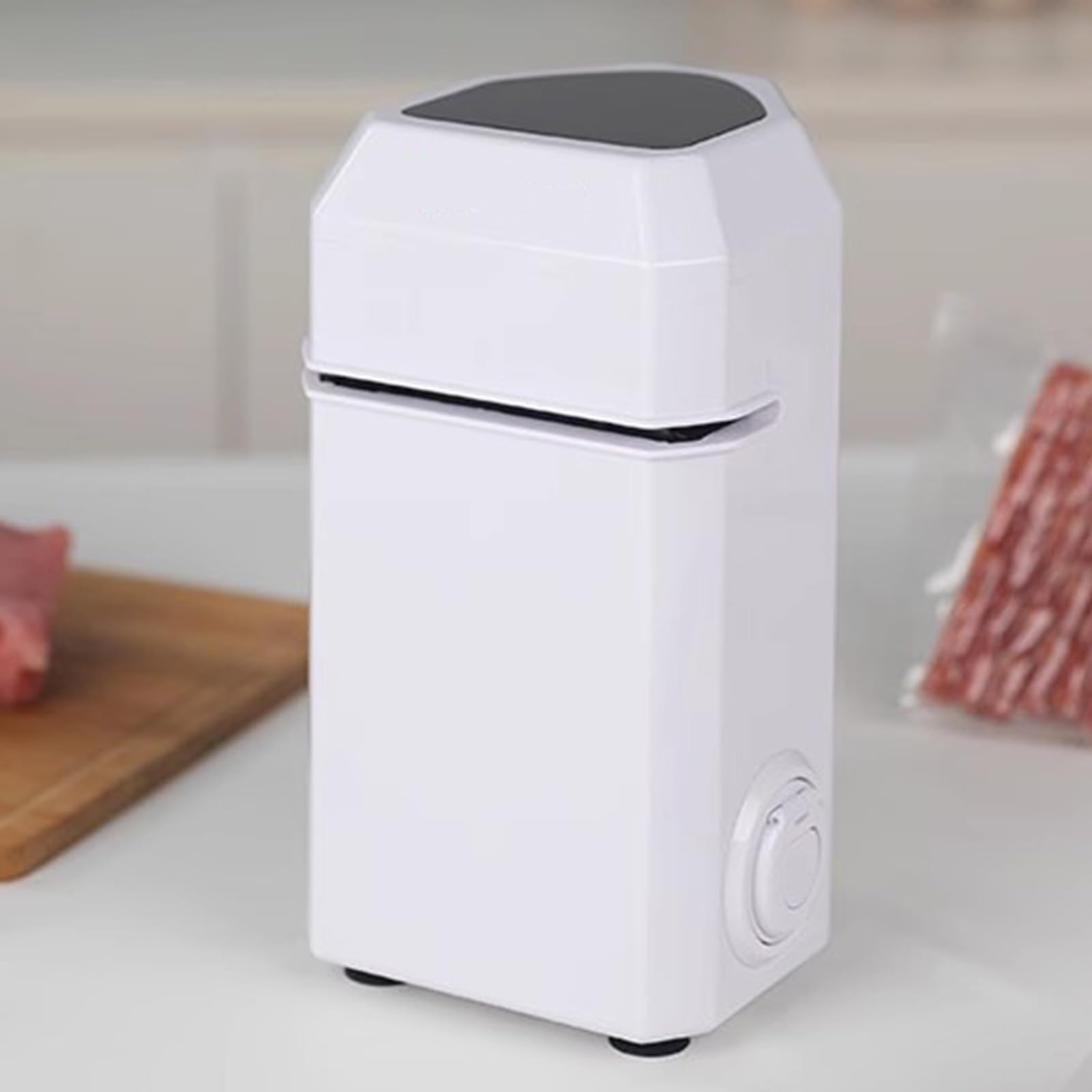 KJZQXYX Vacuum Sealer Machine,Food Vacuum Sealer, 60 KPa Vertical Roller Packaging Machine,for Liquids, Marinades, Vegetables, Meats (White)