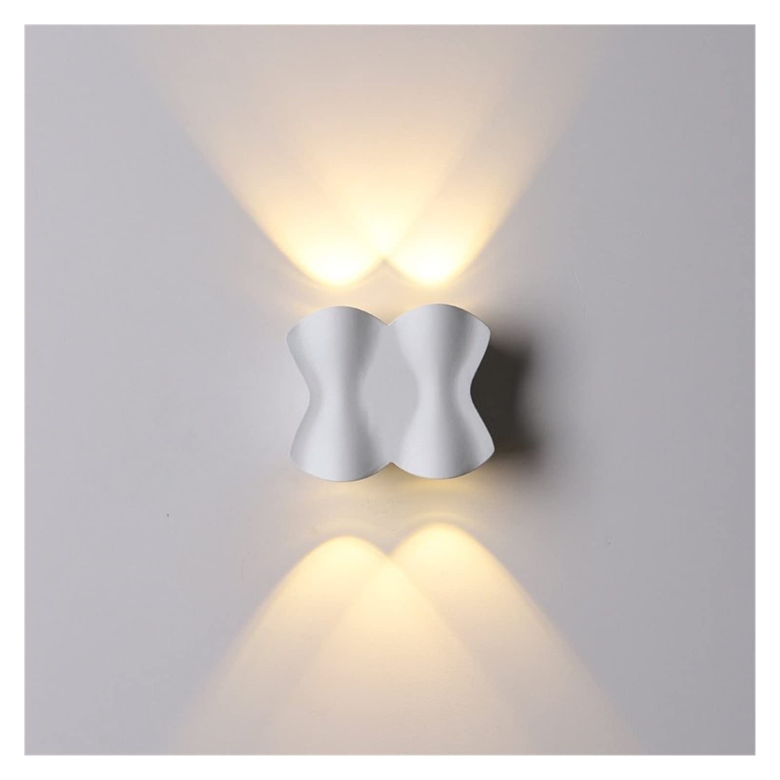 SMCCYYSD Wall Lamp, Outdoor Lamp Waterproof Courtyard Double Led Washing - Corridor Staircase Exterior Door,Wall Light Fixtures(2 Head White 11cm)