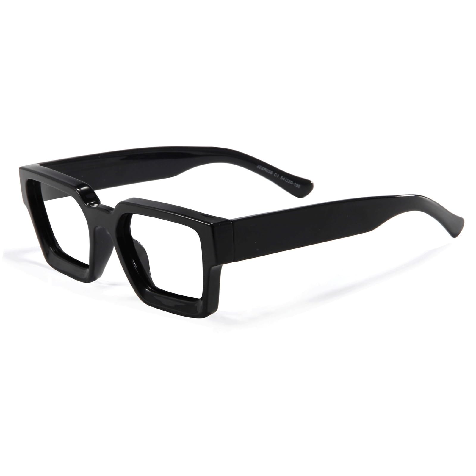 KLJUddGY Fashion Eyewear Frames Non Prescription Eyeglasses Oversized Spectacles for Computer Ultralight Full Rim Reading Glasses Decor(Nero)