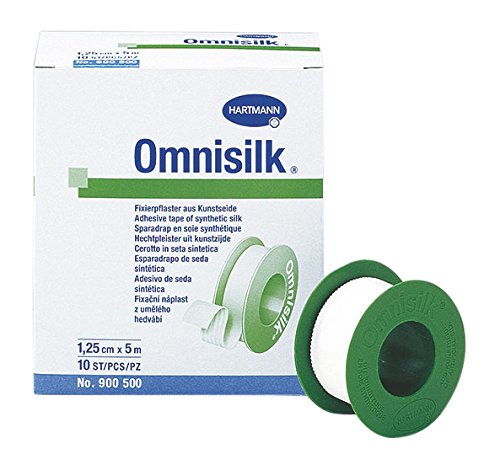 Hartmann Omnisilk 9005756 lot de 5 sparadraps de 1,25 cm x 9,2 m