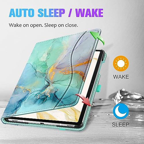 Fintie Case for Samsung Galaxy Tab S10+/ S9+/ S8+/ S7 FE/ S7+ 12.4 Inch, Multi-Angle Viewing Protective Cover with Pocket, Auto Sleep/Wake, Emerald by FINTIE - Image 4