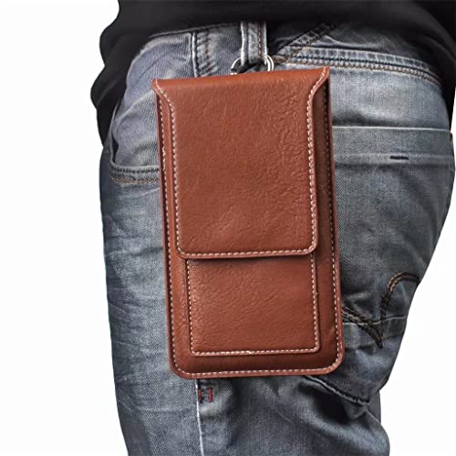 PU Leather Mobile Phone Pouch Waist Belt Clip Wallet Case Men Hanging Holster Bag Phone Case Holster Bag