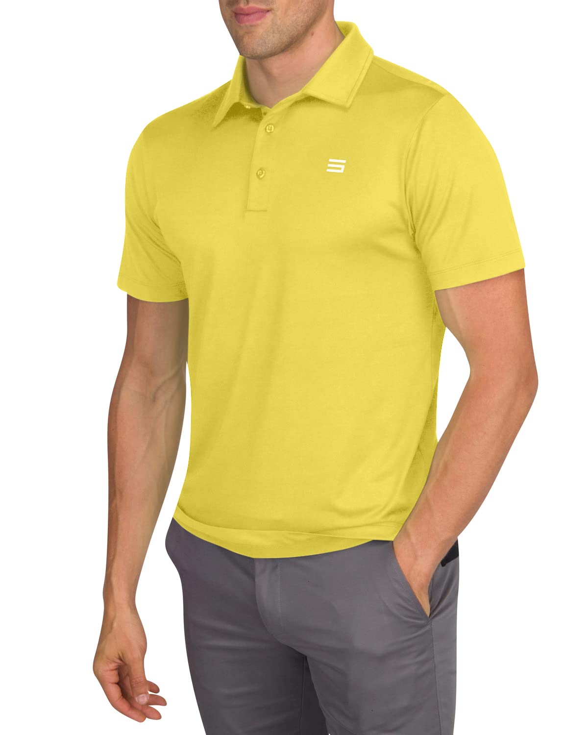 Men’s Untucked Golf Polo Shirts The Perfect Length, Quick Dry, 4-Way  Stretch Moisture Wicking, UPF 50+ Protection