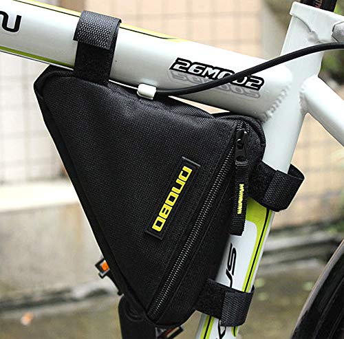 AlveyTech All-Black Frame Mount Triangular Bicycle Storage Bag