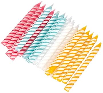 PME CA029 Candeline per Torte, Cera, Multicolore, 59 mm, 24 unità