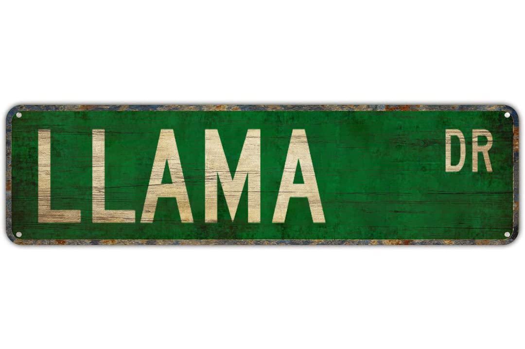 LLAMA DR Vintage Tin Signs Art Plaque Aluminum for Bedroom Kitchen Garden Wall Bar Club Coffee Hanging Home Decor 4x16 Inch