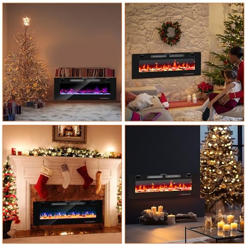 Gimisgu Camino elettrico da parete, camino