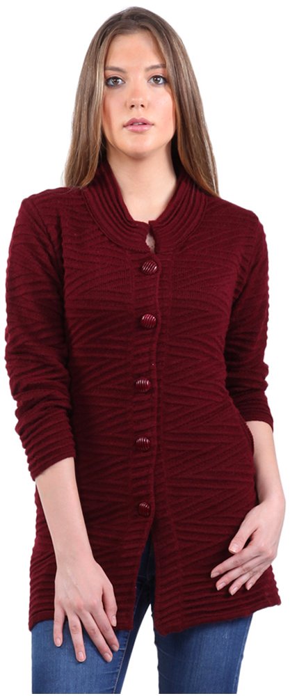 MONTREX Acro Wool Winter Long Coat for Women, Girls (Maroon) MONTREX Acro Wool Winter Long Coat for Women, Girls (Maroon)