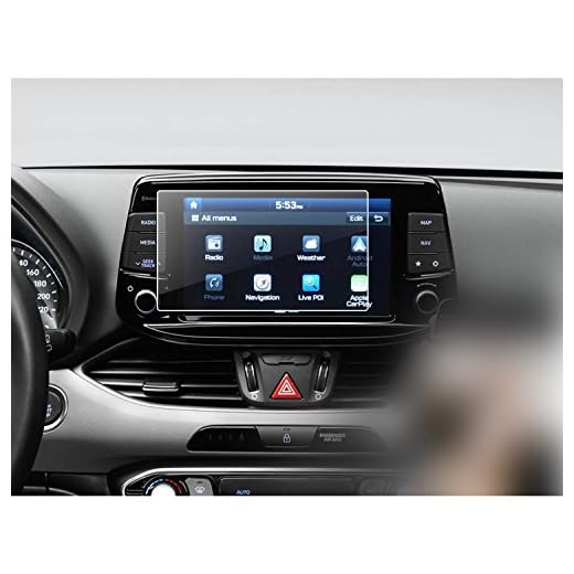LFOTPP Hyundai i30 Kombi N 8 Pulgadas Navegación Protector de Pantalla - 9H Cristal Vidrio Templado GPS Navi película protegida Glass