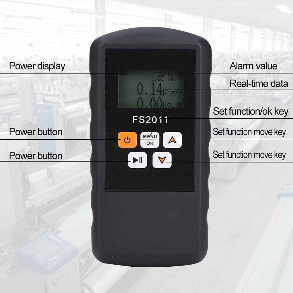 Radiation Survey Meter, β γ χ Ray Gamma Nuclear Radiation Detector, Dosimeter Radioactive Alarm, für Umweltprüfungen im Innen- und Außenbereich