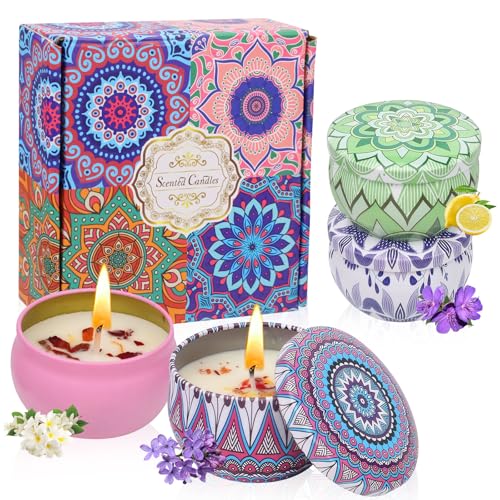 La mejor selección de Juegos de velas para comprar online. 48 Velas Aromáticas,Juego de 4 Velas Aromaticas Decorativas de soja,Velas Perfumadas Relajantes Mini(2.2 Oz),Scented Candle Para Yoga, Meditación,Regalos Mujer De...