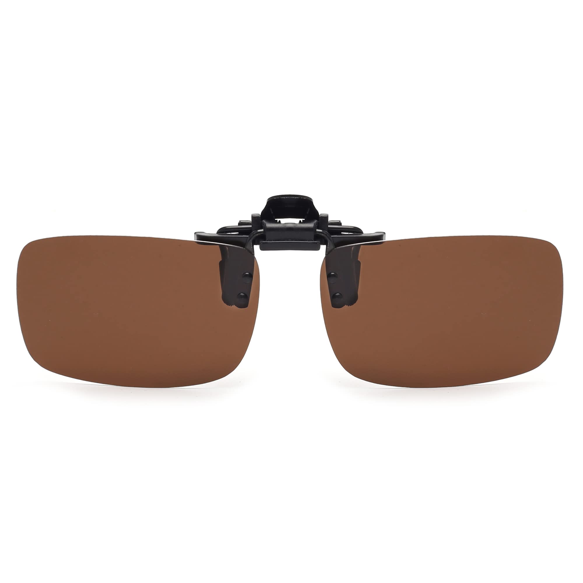 JMPolarized Clip on Sunglasses Frameless Flip Up Lens for Prescription Glasses