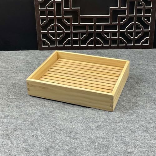 Bandeja rectangular de sushi de madera 20x15cm miniatura 4