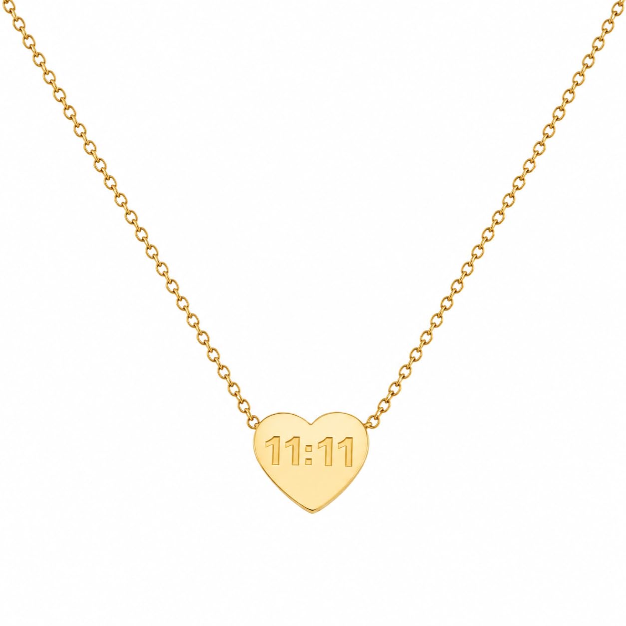 jewilley Angle 11:11 Heart Shape Anti-Tarnish Stainless Steel Pendant Chain Necklace for Women | Women's Necklaces | Jewellery Gifts for Women and Girls | Valentine Gift For Girlfriend-picture-20