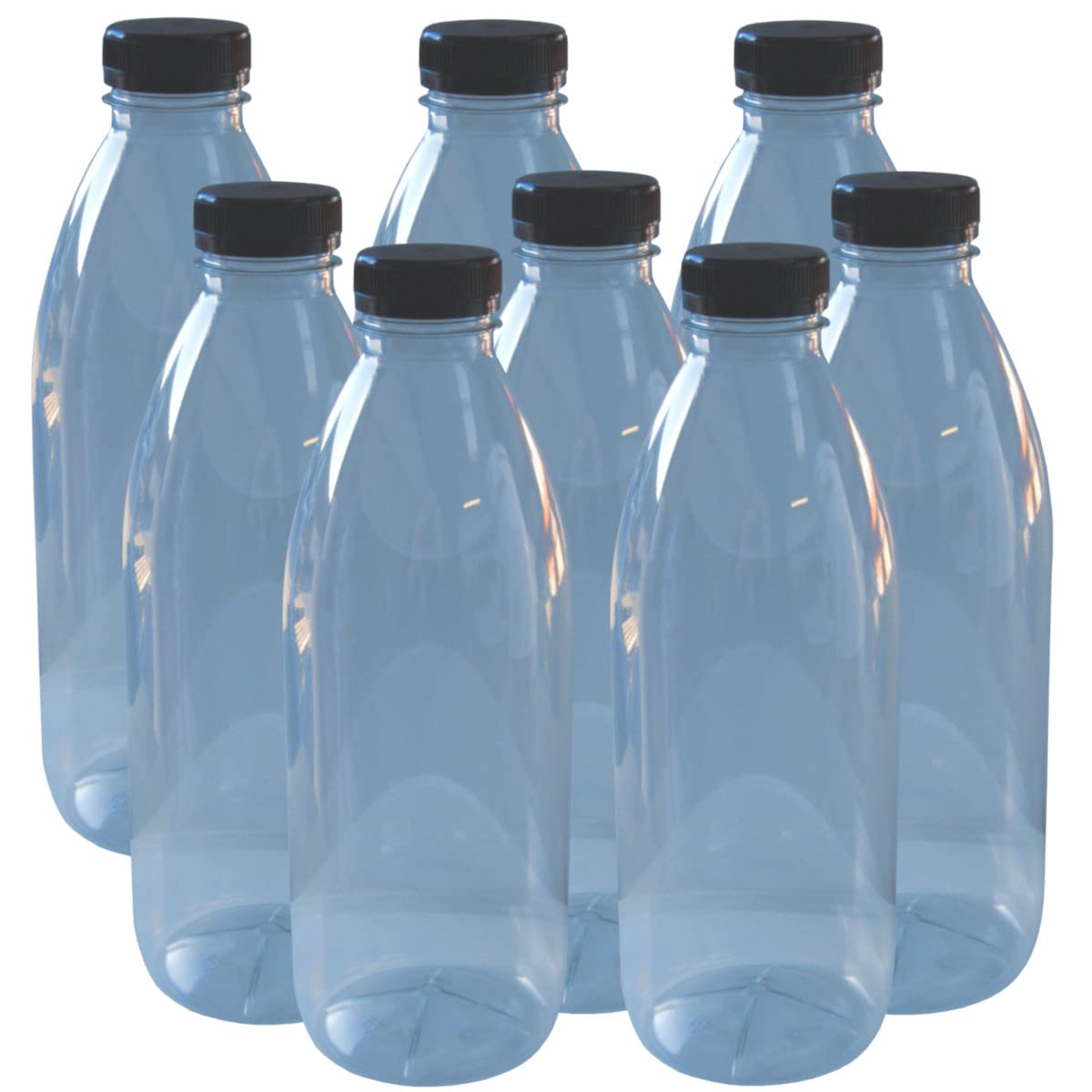 Balliihoo Homebrew Pack Of 8 X 250Ml Pet (Plastic) Clear Juice Bottles