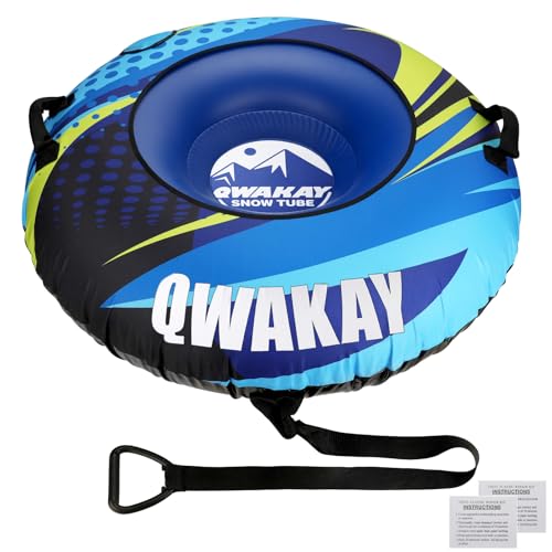 Aufblasbarer Snow Tube mit Schleppleine, 49 Zoll Aufblasbarer...
