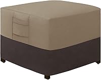Vista 10 de Easy-Going - Funda para otomano de exterior, funda impermeable para otomano de patio, funda resistente para muebles de exterior con asas acolchadas