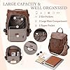 VX VONXURY Rucksack Damen Elegant, Anti-Diebstahl Cityrucksack Pu Leder Offene Rückentasche Wasserdicht Reiserucksack 2 in 1 Handtasche für Schule Arbeit Freizeit #2