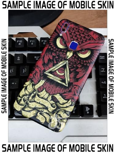 Image of AtOdds - Full Body Back Screen Guard Protector Film - Lamination Wrap Skin Sticker Compatible with REDMI 12 (5G) | Scratchproof Matte Finish (Design - Red Owl)