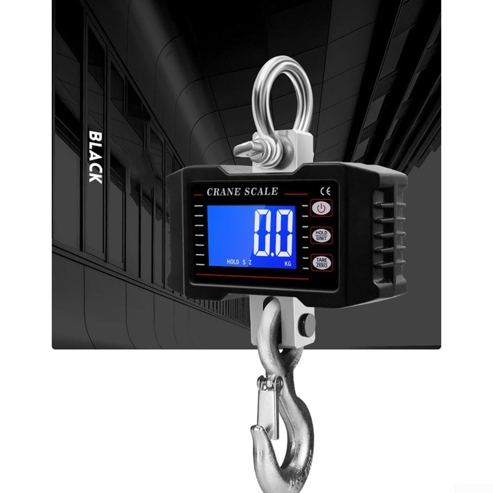 Industriële kraanweegschaal, 1500 kg, robuuste elektronische weegschaal om op te hangen, met afstandsbediening, digitaal lcd-display, voor koffer, bagage, dok, landbouw Industriële kraanweegschaal, 1500 kg, robuuste elektronische weegschaal om op te hangen, met afstandsbediening, digitaal lcd-display, voor koffer, bagage, dok, landbouw