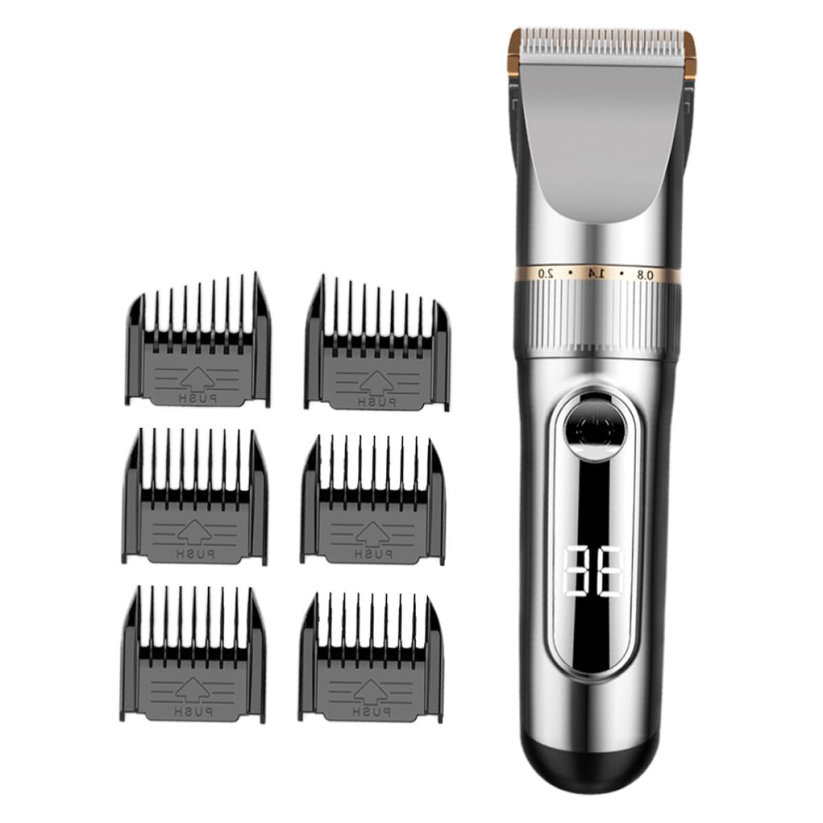 Tondeuse à Cheveux en Titane Céramique Rechargeable Électrique pour